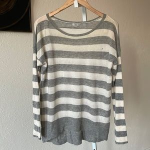 Halogen super soft 100% cashmere striped sweater